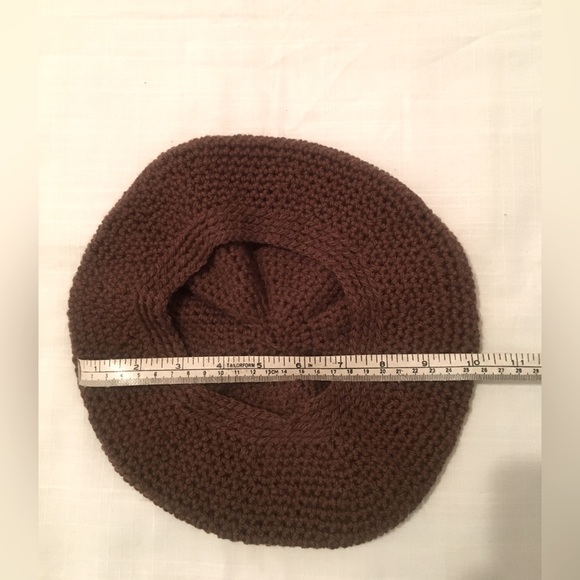 Brown Hand Crochet Beret - Picture 7 of 7